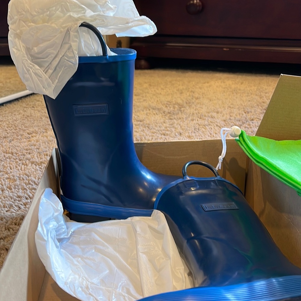 L.L. Bean Kids Blue Rain Boots